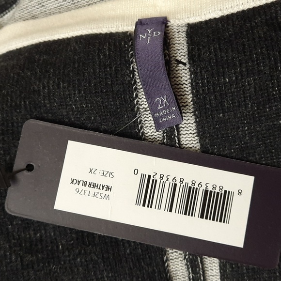 NWT, NYDJ Plus Size Color Block Blanket Sweater Cardigan - Picture 13 of 15